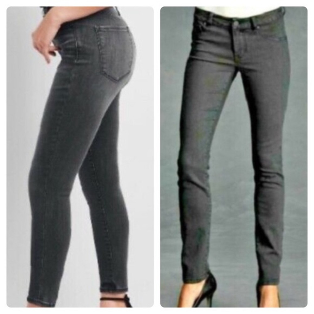 Cabi 966 Acid Wash Skinny Jeans Gray Size 4